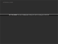 Tablet Screenshot of orimex.com